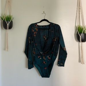 Zara floral printed bodysuit